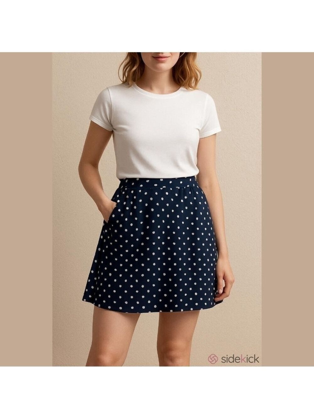 Jaybird Polkadot Skort Small Midnight Blue and White Golf